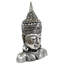 Buste de Bouddha argenté 19 po - Sculpture décorative finie à la main, décoration spirituelle zen-504828002