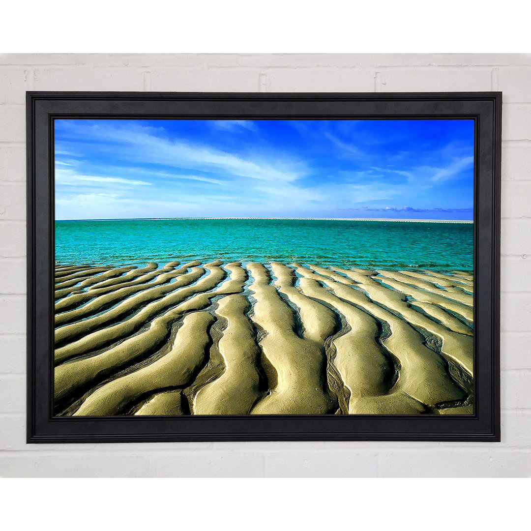 Gerahmtes Leinwandbild Sand Patterned Ocean