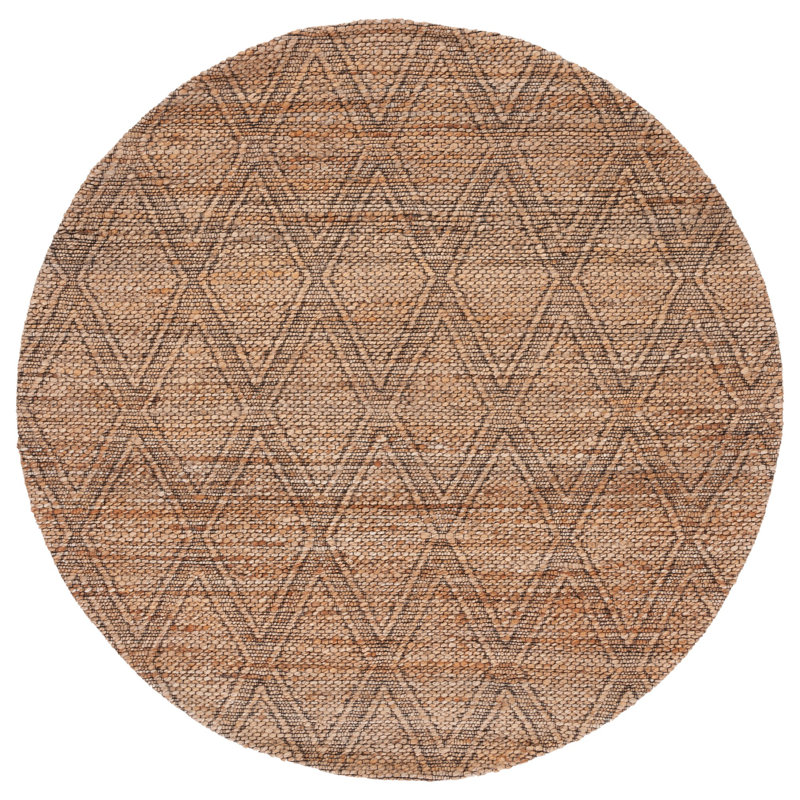 Tapis naturel / noir Ilenna, Rond 6 pi