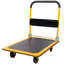 Chariot à plate-forme pliable à poussoir avec capacité de charge de 660 lb. Noir et jaune