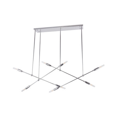 Luminaire suspendu géométrique pour îlot de cuisine à 8 lumières Kohlera