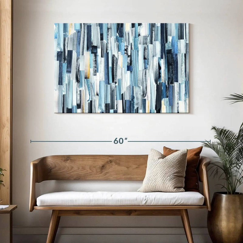 Layered Paint Streaks, 30" H x 45" W