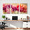 Ensemble de 3 tableaux muraux sur toile de tulipes, parfaits pour le salon, la chambre à coucher ou la décoration intérieure.