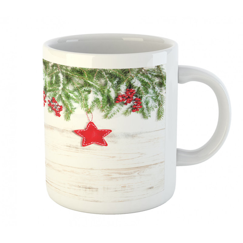 Grande tasse à café noel tree branches