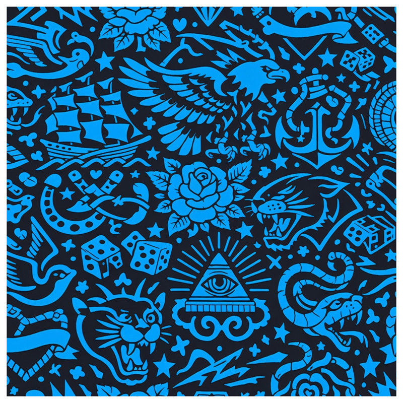 Tapis de bain bleu, 34in W x 21in L