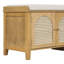 Banc à chaussures en rotin indémodable avec coussin et poignées plaquées or Timeless-1793297149