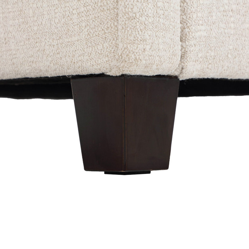 Chaise d'appoint moderne rembourrée avec accoudoirs, 1 pièce, Beige