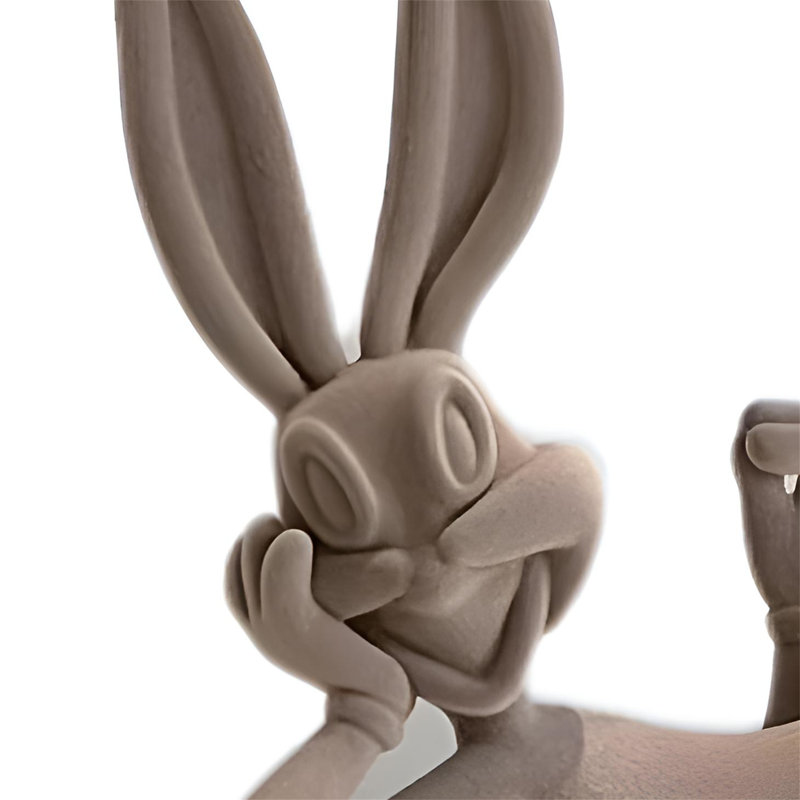 Modern Luxury Long-Ear Rabbit Ornament, Brown