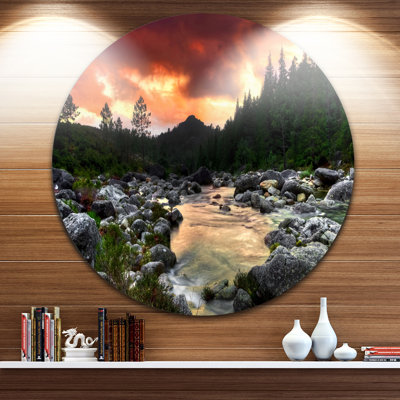 «Rocky Mountain River at Sunset», photographie