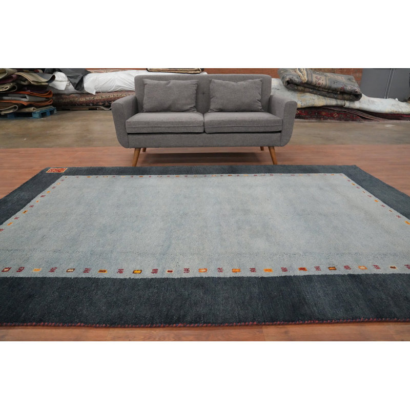 Élégant tapis contemporain de style Gabbeh 7 x 10 avec bords