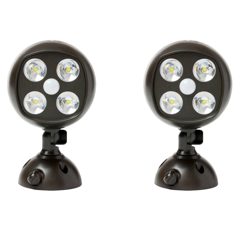 Wireless LED Battery Operated Outdoor Security Flood Light with Motion Sensor (Pack of 2)