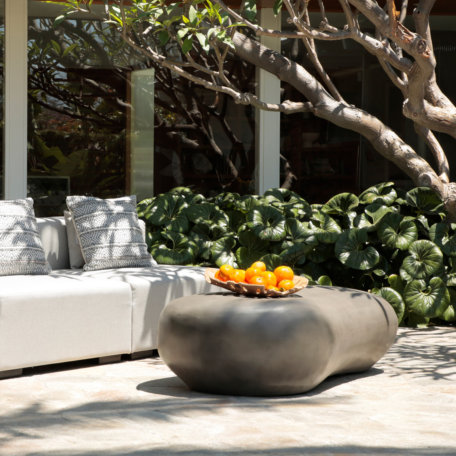 61'' Stone Outdoor Coffee Table