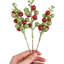 20 pièces de tiges de baies artificielles - branches d'arbre de Noël scintillantes rouges et vertes de 7,8 po, bourre de branches pour couronnes, guirlandes et décorations de maison de vacances
