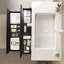 Lavabo de salle de bain rectangulaire encastré de 36 po pour salle de bain - Surface solide blanche, style scandinave moderne, facile à nettoyer, à user, avec trou de robinet et trop-plein, couvercle de lavabo et tuyau d'évacuation extensible,