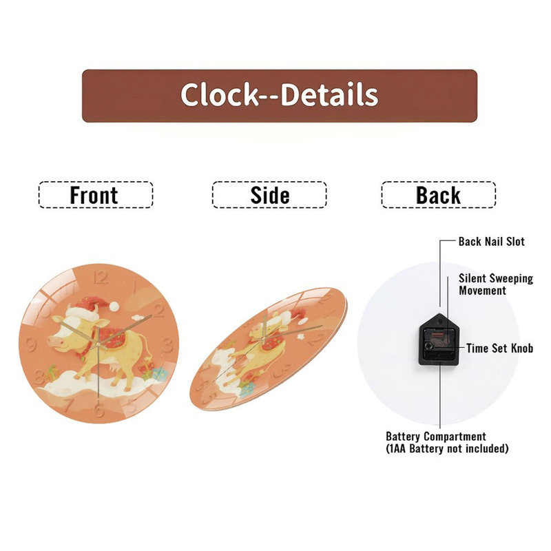 Horloge murale 12 po