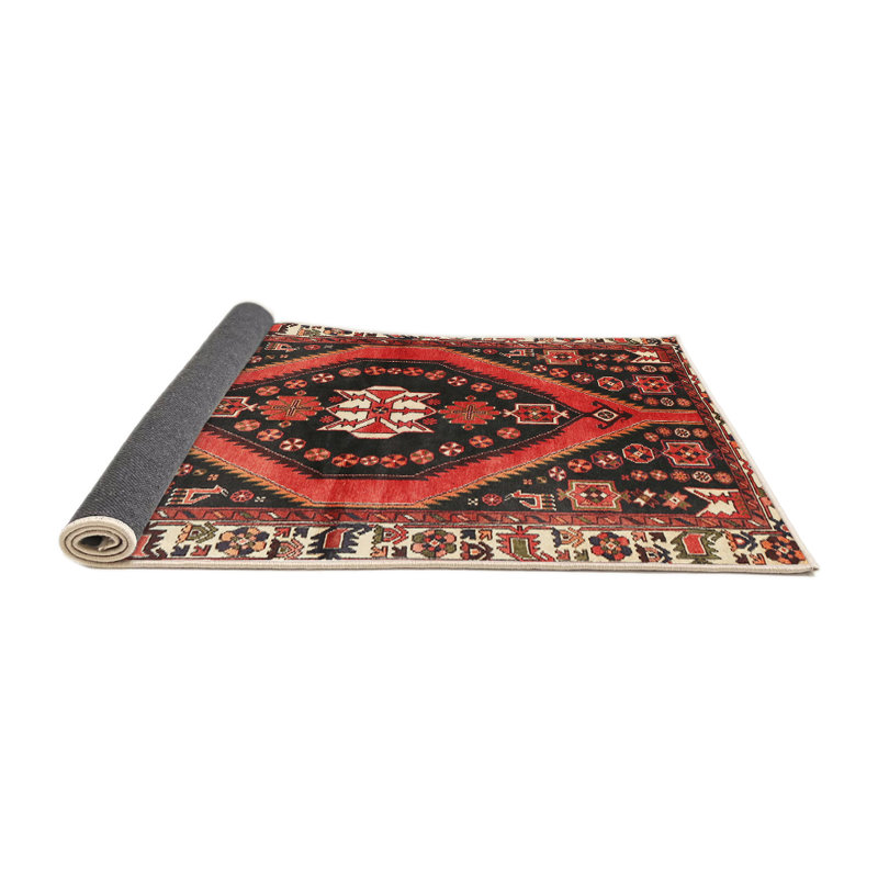 Tapis rouge à motif sud-ouest, Rond 8 pi