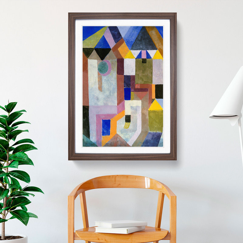 Colourful Architecture by Paul Klee - Framed Print, Walnut Framed, 36cm H x 27cm W x 2cm D