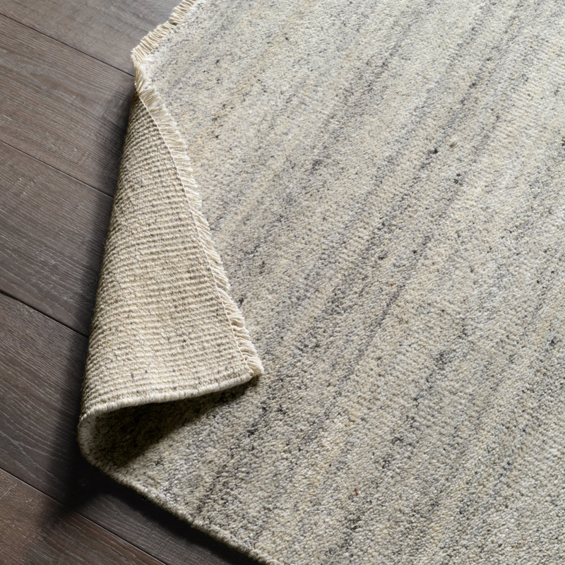 Jaipur Living Origin SAG12 Handknotted Solid White and Gray Runner Rug (3'x12'), Runner 3' x 12'