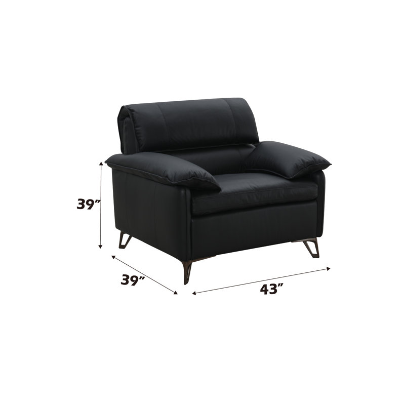 Chaise en cuir Eilene