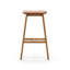 Tabouret de bar tapissier Beryl (30 po) - paquet de 2, cuir de polyuréthane pacane / caramel-96615134-96615135-96615132