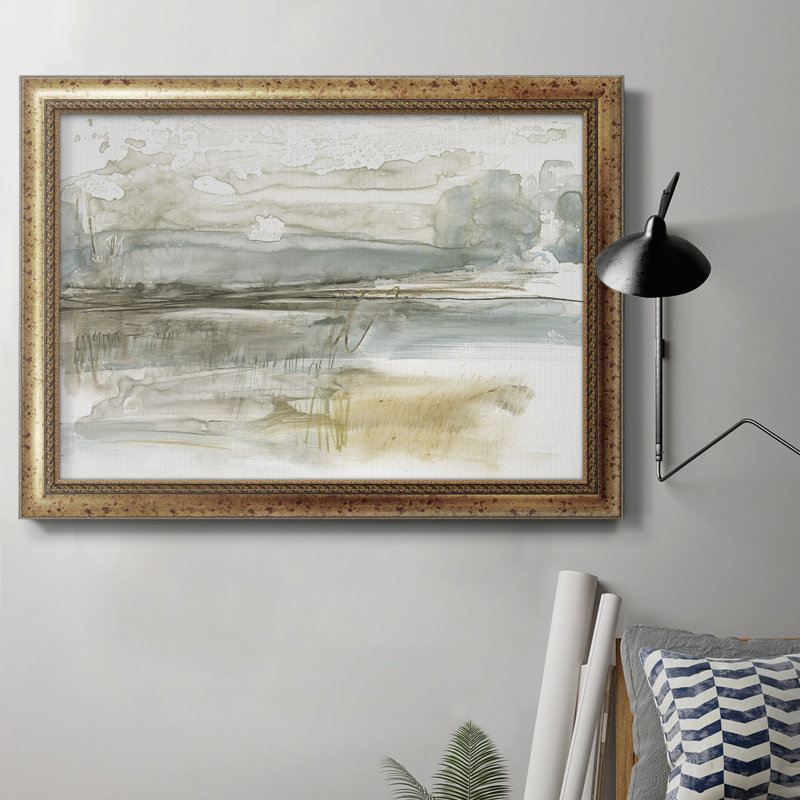 Stark Neutral Landscape I - peinture sur toile encadrée