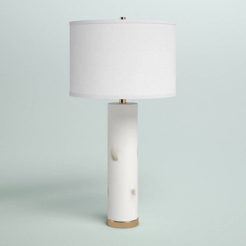 Greyleigh Afton White Alabaster Table Lamp