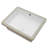 20"X15.5" White Ceramic Rectangular Undermount Bathroom Sink With Overflow