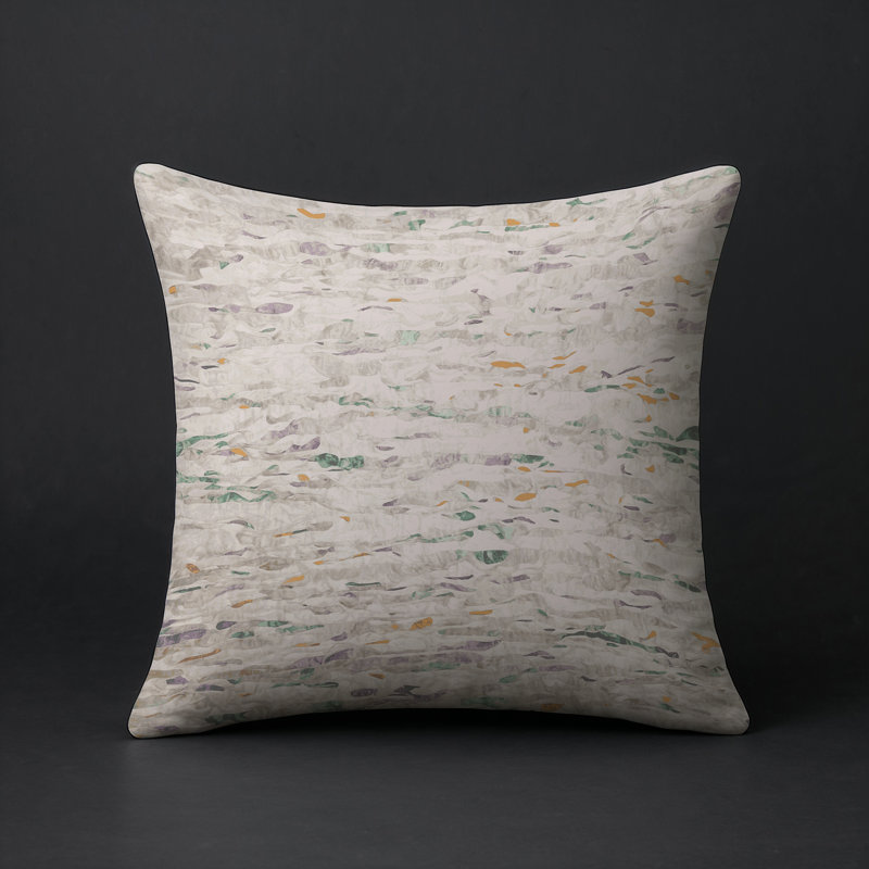 Coussin décoratif intérieur et extérieur Modern, Gris abstrait 254, Carré 16 po