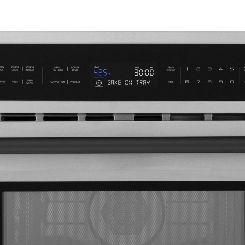 ZLINE Edition 30 in. Convection Microwave Oven in Stainless Steel and Accents, Matte Black 