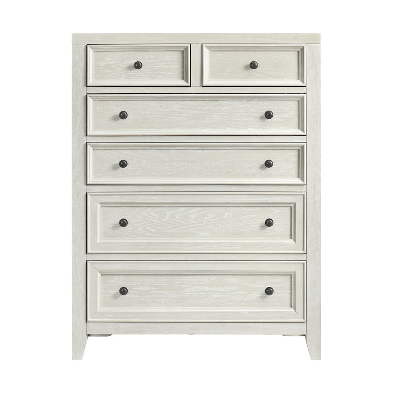 Commode 6 tiroirs Gypse, Blanc