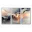 «Abstract Geode Grey Marble River Shape II», ensemble d'art mural mural en marbre-107212944-107212946