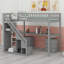 Lit mezzanine avec commode, bureau et bande lumineuse-1700144681