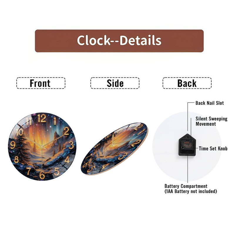 Horloge murale avec horloge murale 12 po