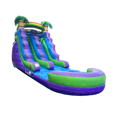 9' x 25.5' Inflatable Slide with Water Slide and Air Blower