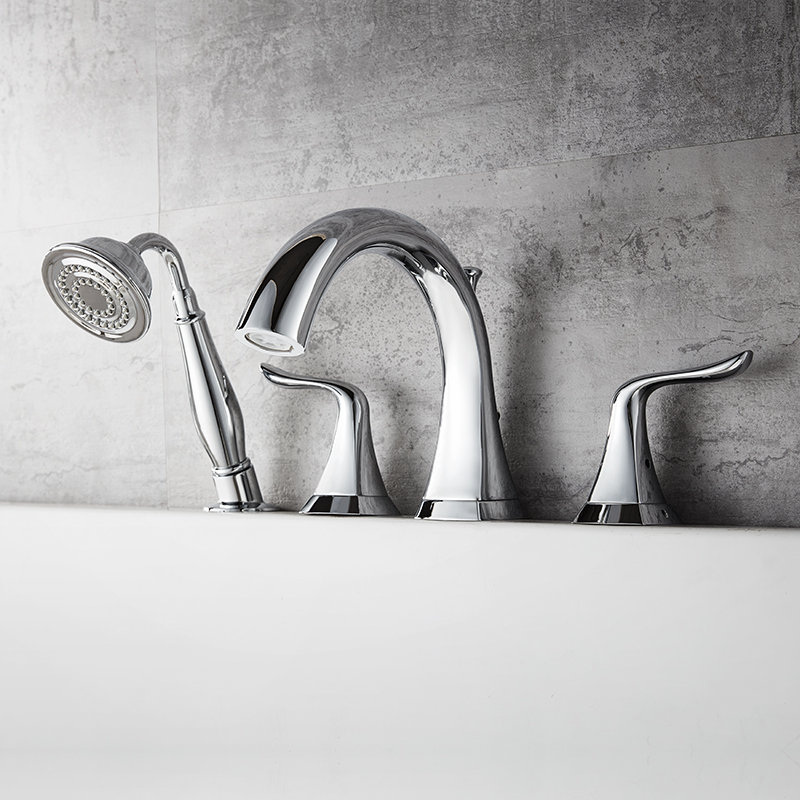 Robinet de baignoire à deux poignées à fixation sur le comptoir
