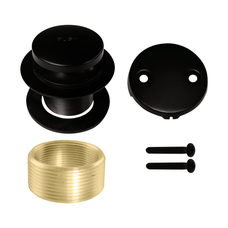 Universal Thread Bathtub Tip-Toe Drain with 2-Hole Overflow