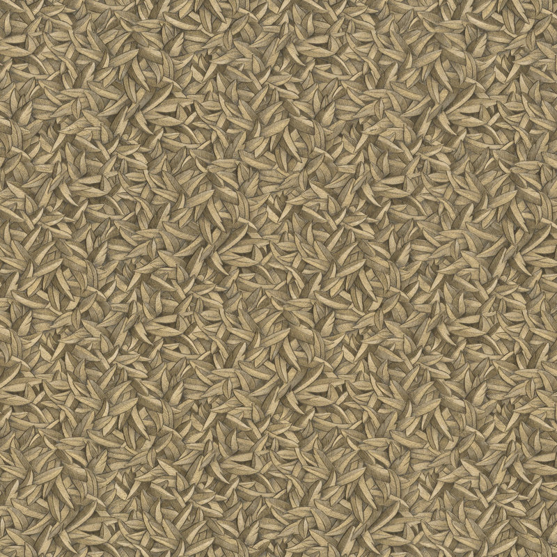 Energy Collection Metallic Leaves Effect Wallpaper Roll