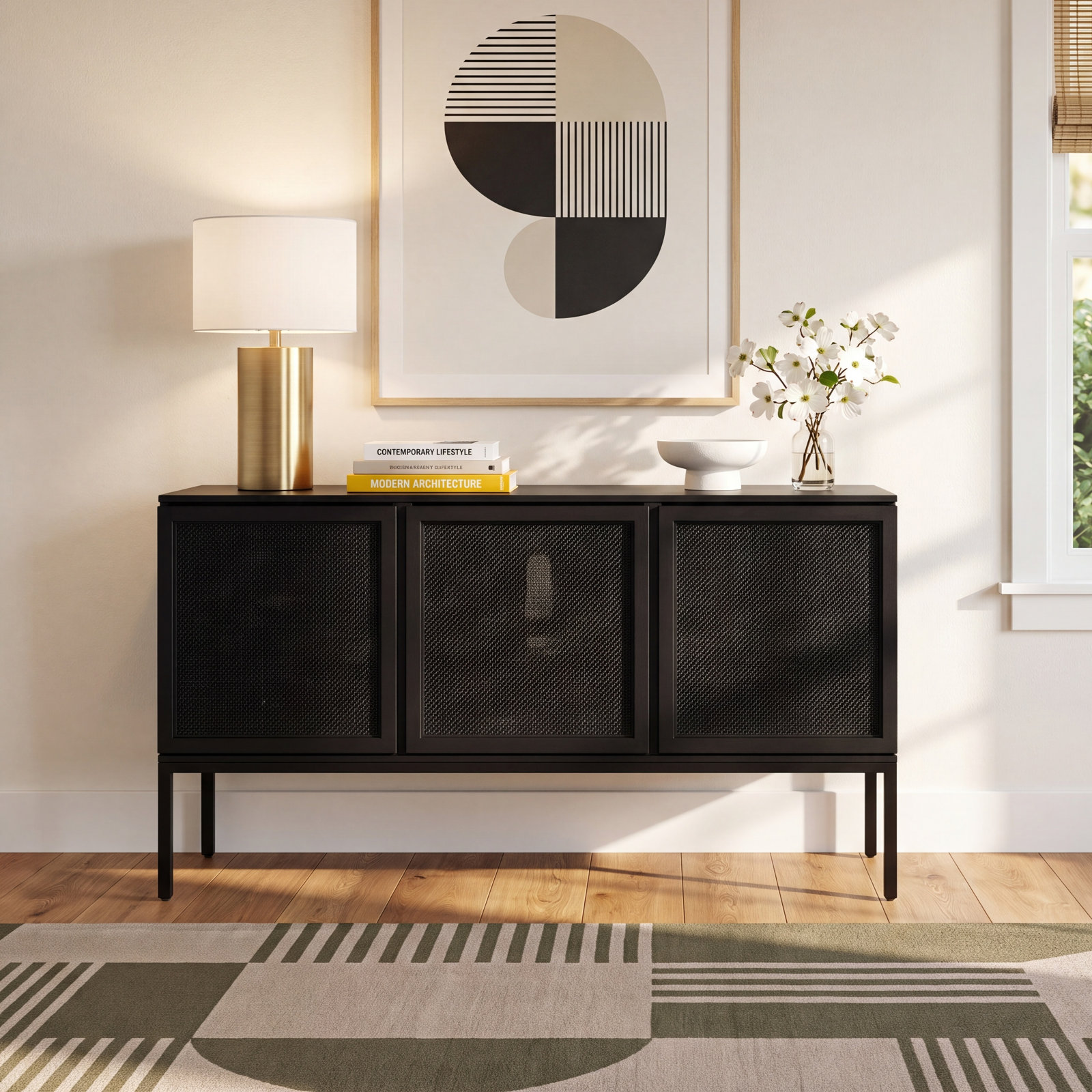Ehren Mahogany Sideboard, Black