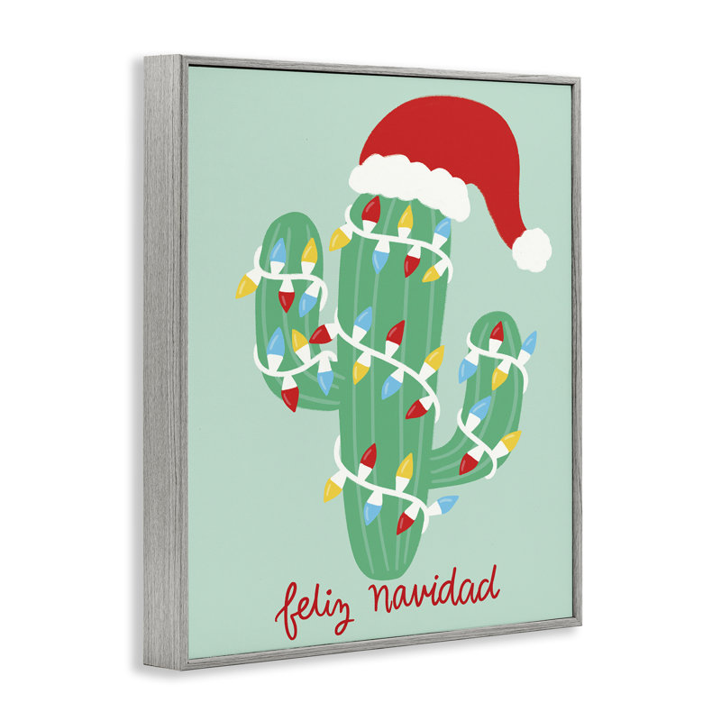 Cactus de Noël occidental, estampe numérique, design par Taylor Shannon Designs, H 20 po x l 16 po