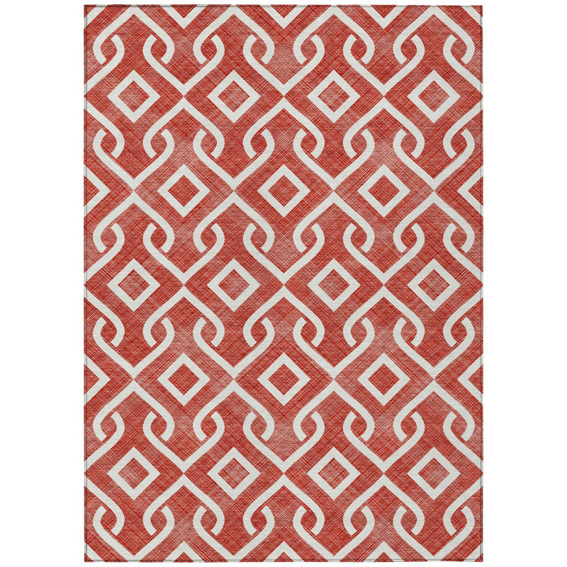 Geometric Indoor / Outdoor Rug, Rectangle 10' x 14'