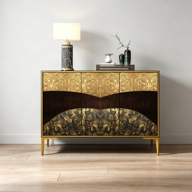 Armoire d'entrée légère et luxueuse, 35.43 cm H x 47.24 cm W x 15.74 cm D