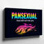 La toile crée une conception graphique vibrante mettant en vedette le mot PANSEXual-661944285