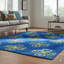Tapis bleu en laine tissé à plat Skyee-54937642