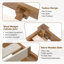 Cadre de lit double Carruthers - Lit plateforme en bois massif - Cadre de lit à menuiserie japonaise - Support à lattes de bois - Aucun sommier nécessaire - Assemblage facile - Style minimaliste et moderne (brun clair, double)-114246965-122289691