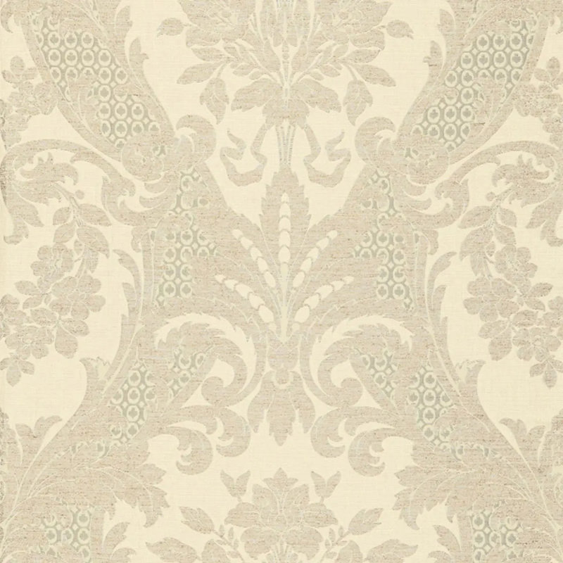 Toscana Linen Damask Fabric, Greige