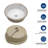 15.75"X15.75" Ceramic Round Undermount Bathroom Sink With Overflow