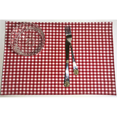 Cotton Gingham Rectangle Placemat