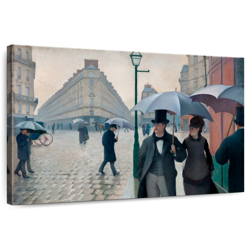 Harpa Paris Street Rainy Day 1877, H 8 po x l 12 po