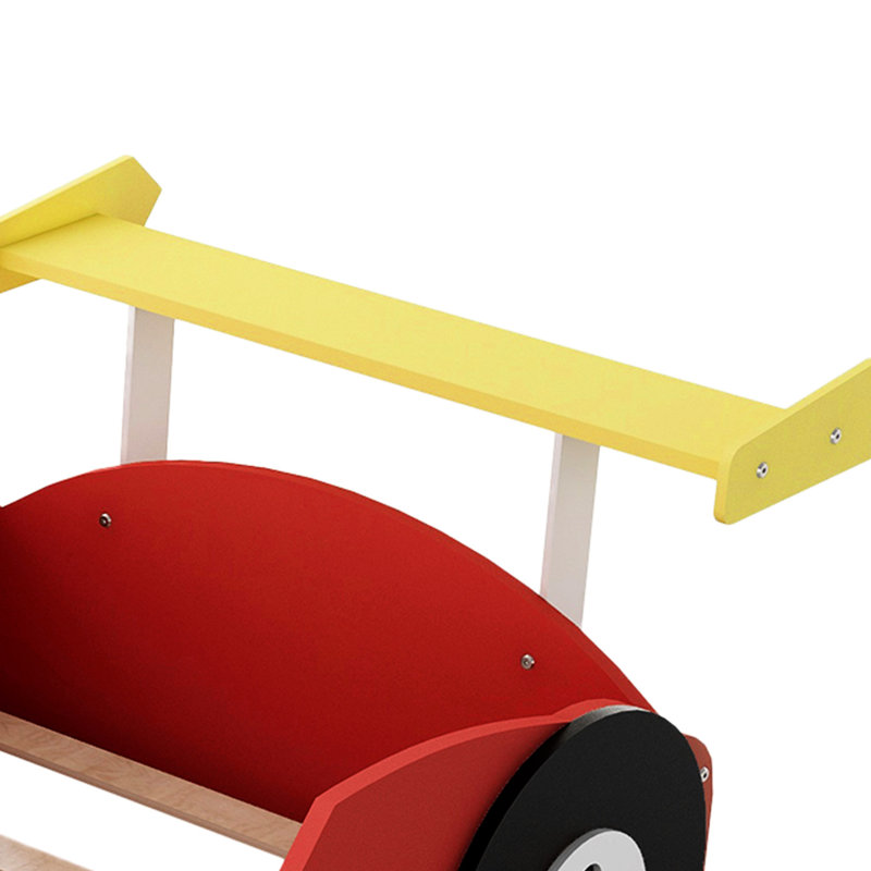 Lit plateforme rouge Red Car, Rouge, Lit simple