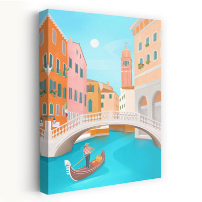 Contemporary Art Colorful Abstract Architecture Coastal Art